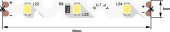 Лента светодиодная стандарт 2835, 60 LED/м, 9 Вт/м, 12В , IP20, Цвет: Ультра холодный белый