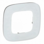 Рамка одинарная VALENA Allure (Legrand) универсальная 755541 (Белое стекло)