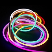 Неоновая светодиодная RGB лента PJ Neon 5м, 8х16мм, 12В/220В, 120 LED/m, IP 67, гибкий неон