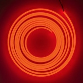 Оранжевая неоновая светодиодная лента PJ neon 5 метров с адаптером питания 6х12, 12В, 9.6Вт, IP67, 120 LED/метр