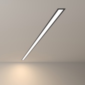 Линейный светодиодный встраиваемый светильник 128см 25Вт 4200К черный матовый 100-300-128