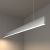 Линейный светодиодный подвесной односторонний светильник 128см 25Вт 4200К матовое серебро 100-200-40-128