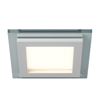 Светильник светодиодный потолочный встраиваемый P, Белый, Сталь/Стекло, Нейтральный белый (4000-4500K), 6Вт, IP20