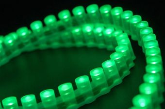 Лента светодиодная  DIP 5мм, 96 LED/м, 7,7 Вт/м, 12В , IP68, Цвет: Зеленый, 970мм