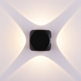 CUBE черный уличный настенный светодиодный светильник 1504 TECHNO LED