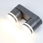 Спот на основании GWL-2GX53-M-IP20 Двойной Бетон С Боковым рассеивателем Вихрь